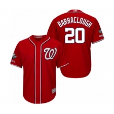Youth Washington Nationals #20 Kyle Barraclough Authentic Red Alternate 1 Cool Base 2019 World Series Champions Baseball Jersey