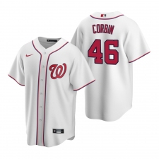 Men's Nike Washington Nationals #46 Patrick Corbin White Home Stitched Baseball Jersey