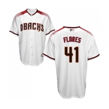 Men's Arizona Diamondbacks #41 Wilmer Flores Replica White Home Cool Base Baseball Jersey