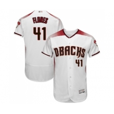 Men's Arizona Diamondbacks #41 Wilmer Flores White Home Authentic Collection Flex Base Baseball Jersey