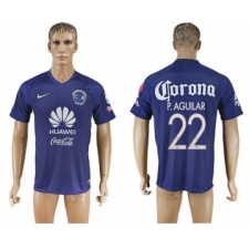 America #22 P.Aguilar Blue Soccer Club Jersey