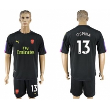 Arsenal #13 Ospina Black Goalkeeper Soccer Club Jersey