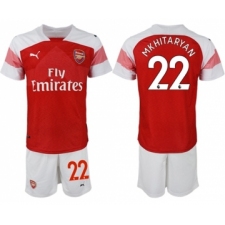 Arsenal #22 Mkhitaryan Home Soccer Club Jersey