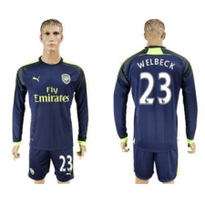 Arsenal #23 Welbeck Sec Away Long Sleeves Soccer Club Jersey