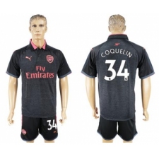 Arsenal #34 Coquelin Sec Away Soccer Club Jersey