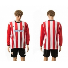 Athletic Bilbao Blank Home Long Sleeves Soccer Club Jersey