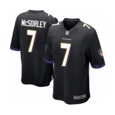 Men's Baltimore Ravens #7 Trace McSorley Game Black Alternate Football Jersey