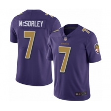 Men's Baltimore Ravens #7 Trace McSorley Limited Purple Rush Vapor Untouchable Football Jersey