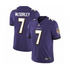 Men's Baltimore Ravens #7 Trace McSorley Purple Team Color Vapor Untouchable Limited Player Football Jersey