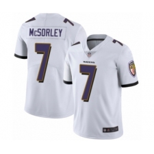 Men's Baltimore Ravens #7 Trace McSorley White Vapor Untouchable Limited Player Football Jersey