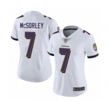 Women's Baltimore Ravens #7 Trace McSorley White Vapor Untouchable Limited Player Football Jersey