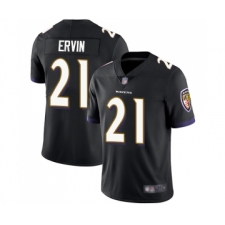 Men's Baltimore Ravens #21 Tyler Ervin Black Alternate Vapor Untouchable Limited Player Football Jersey