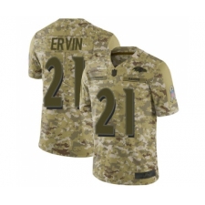 Men's Baltimore Ravens #21 Tyler Ervin Limited Camo 2018 Salute to Service Football Jersey