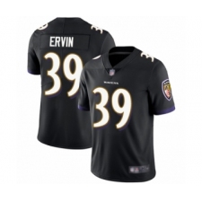 Youth Baltimore Ravens #39 Tyler Ervin Black Alternate Vapor Untouchable Limited Player Football Jersey