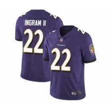 Men's Baltimore Ravens #22 Mark Ingram II Purple Team Color Vapor Untouchable Limited Player Football Jersey