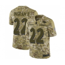 Youth Baltimore Ravens #22 Mark Ingram II Limited Camo 2018 Salute to Service Football Jersey