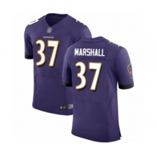 Men's Baltimore Ravens #37 Iman Marshall Purple Team Color Vapor Untouchable Elite Player Football Jersey