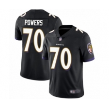 Men's Baltimore Ravens #70 Ben Powers Black Alternate Vapor Untouchable Limited Player Football Jersey