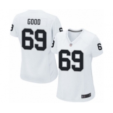 Women's Oakland Raiders #69 Denzelle Good Game White Football Jersey