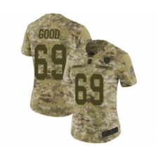 Women's Oakland Raiders #69 Denzelle Good Limited Camo 2018 Salute to Service Football Jersey