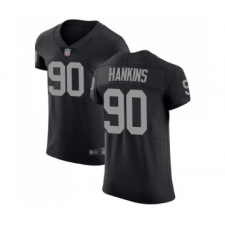 Men's Oakland Raiders #90 Johnathan Hankins Black Team Color Vapor Untouchable Elite Player Football Jersey