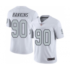 Men's Oakland Raiders #90 Johnathan Hankins Elite White Rush Vapor Untouchable Football Jersey