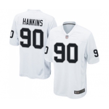 Men's Oakland Raiders #90 Johnathan Hankins Game White Football Jersey