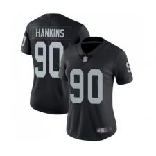 Women's Oakland Raiders #90 Johnathan Hankins Black Team Color Vapor Untouchable Limited Player Football Jersey