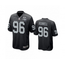 Men's Oakland Raiders #96 Clelin Ferrell Black 2020 Inaugural Season Game Jersey