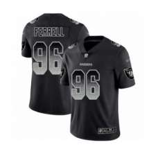 Men's Oakland Raiders #96 Clelin Ferrell Black Smoke Fashion Limited Football Jersey