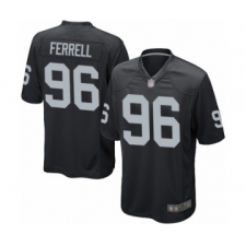 Men's Oakland Raiders #96 Clelin Ferrell Game Black Team Color Football Jersey