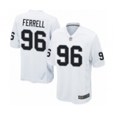 Men's Oakland Raiders #96 Clelin Ferrell Game White Football Jersey