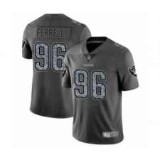 Men's Oakland Raiders #96 Clelin Ferrell Gray Static Fashion Limited Football Jersey