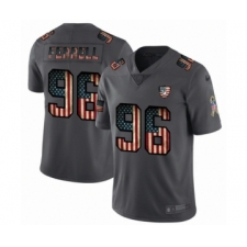Men's Oakland Raiders #96 Clelin Ferrell Limited Black USA Flag 2019 Salute To Service Football Jersey