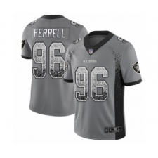 Men's Oakland Raiders #96 Clelin Ferrell Limited Gray Rush Drift Fashion Football Jersey