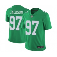 Men's Philadelphia Eagles #97 Malik Jackson Limited Green Rush Vapor Untouchable Football Jersey