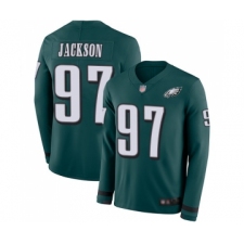 Men's Philadelphia Eagles #97 Malik Jackson Limited Green Therma Long Sleeve Football Jersey