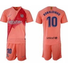 Barcelona #10 Ronaldinho Third Soccer Club Jersey