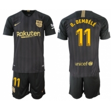 Barcelona #11 O.Dembele Black Soccer Club Jersey