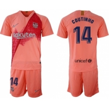 Barcelona #14 Coutinho Third Soccer Club Jersey