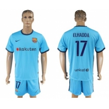Barcelona #17 Elhadda Away Soccer Club Jersey