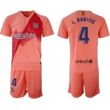 Barcelona #4 I.Rakitic Third Soccer Club Jersey