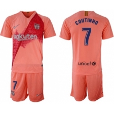 Barcelona #7 Coutinho Third Soccer Club Jersey