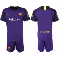 Barcelona Blank Purple Goalkeeper Soccer Club Jersey