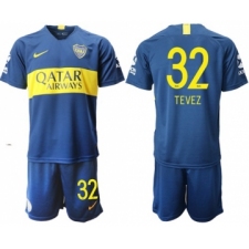 Boca Juniors #32 Tevez Home Soccer Club Jersey