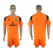 Celtic Blank Orange Goalkeeper Soccer Club Jersey