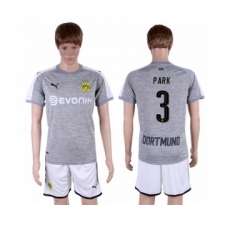 Dortmund #3 Park Grey Soccer Club Jersey