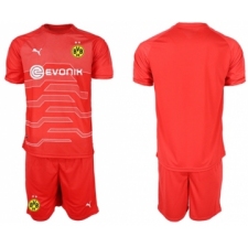 Dortmund Blank Red Goalkeeper Soccer Club Jersey