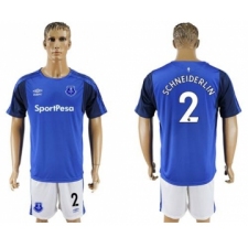 Everton #2 Schneiderlin Home Soccer Club Jersey