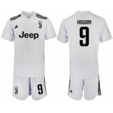 Juventus #9 Higuain White Soccer Club Jersey